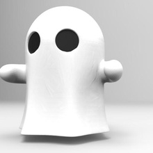 nurbs 3d baskı hayalet oyun gergedan oyuncaklar oyunlar oyuncak korkutucu ürkütücü hayaletler toon 3d print model - Mito3D