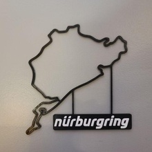 Nurburgring Spur Karte Typenschild Mauer Kunst 3d print model - Mito3D