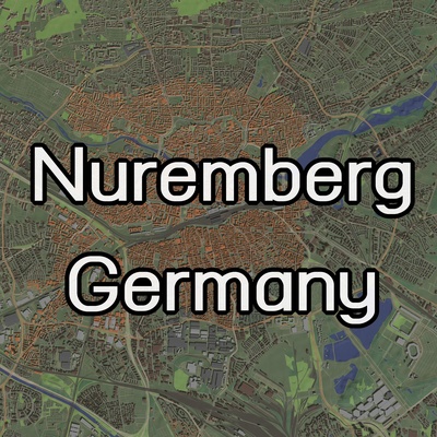 nuremberg germany - city urban architecture map building mass travel architecture skyscraper street road river planning 3d print model - Mito3D