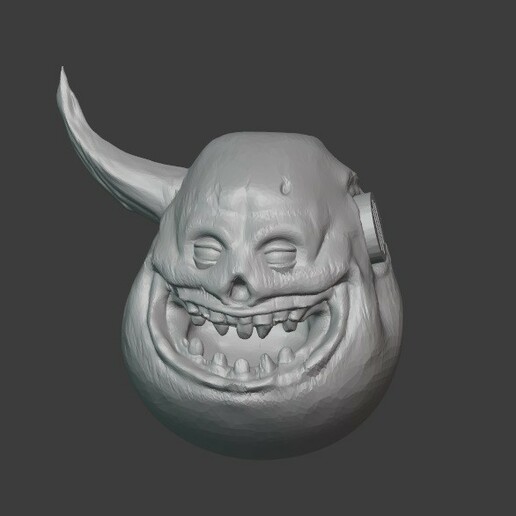 nurgle personnage tête marteau guerre chaos démon 3D print model - Mito3D