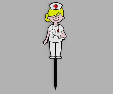 nurse topper physician dr cake kuchen party birthday krankenschwester krankenpfleger 3d print model - Mito3D