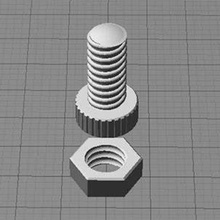 nut bolt tool parts 3d print model - Mito3D