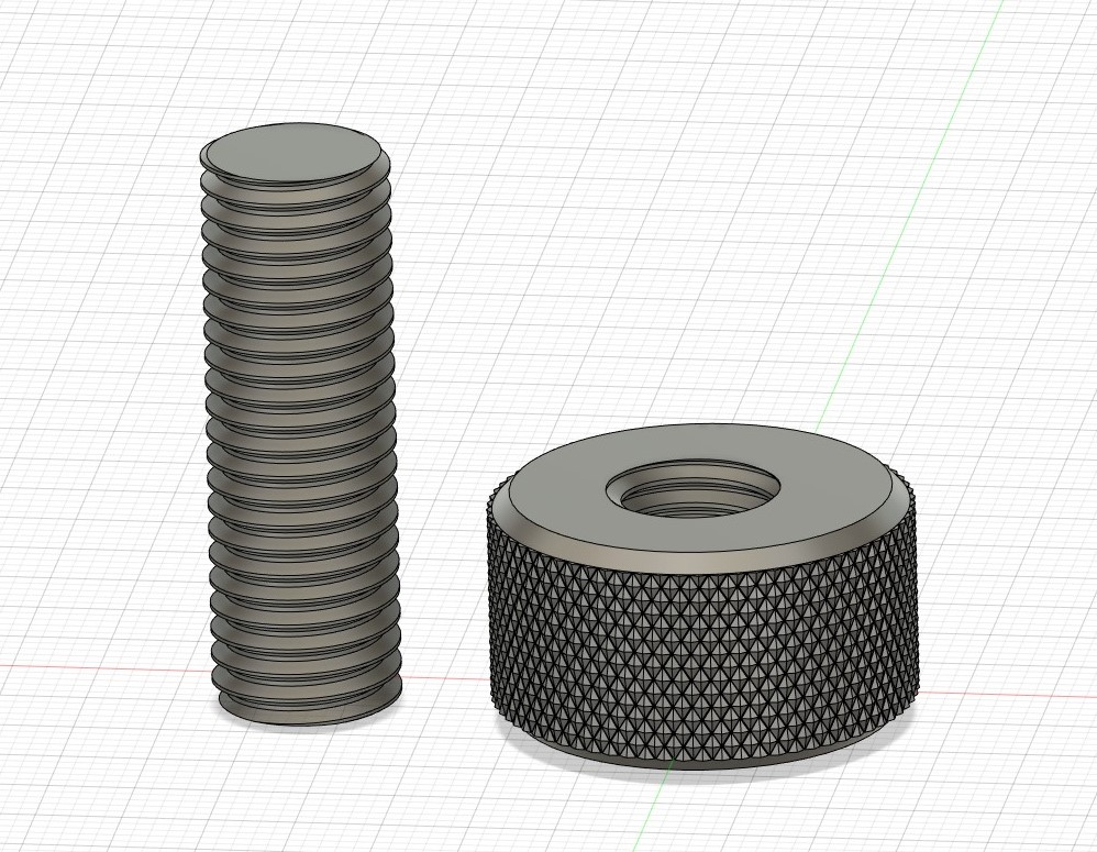 nut screw thread threaded 3D print model - Mito3D