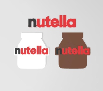 Nutella logo ev Nutella logo Nutella çikolata çikolata çikolata Ferrero çikolata 3d print model - Mito3D