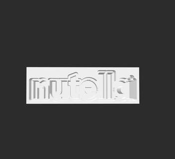 Nutella logo símbolo estante soporte decoración 3d print model - Mito3D
