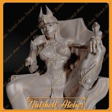nutshell atelier - cleopatra art beautiful body egypt elf fantasy girl sexy woman miniature breast erotic pinup 3d print model - Mito3D