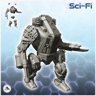 Nüzeyar mücadele robot 4 gelecek sci fi sf İleti kıyamet masaüstü bilimkurgu savaş oyunları gezegen keşif rpg araç arazi manzara mini oyunu tamirci şekil minyatürler silah Bilim kurgu siberpunk postapo fütüristik Mars Uzay star yarı 3d print model - Mito3D