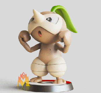 nuzleaf fan arte pok lun figurina pokemon shiftry seadot Evoluzione art nintendo 3d gioco anime 3d print model - Mito3D
