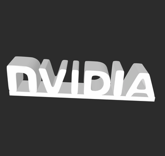 nvidia Logo Stand Zeichen Symbol 3d print model - Mito3D