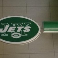 ny jets mıknatıs 2 renk buzdolabı çeşitli çok renkli futbol logo Amerikan Futbolu 3d print model - Mito3D