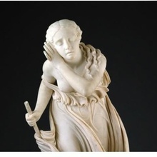 nydia kör çiçek kız pompeii 185556 1858 oyulmuş modellenmiş sanat kadın randolph rogers heykel tarar kopyaları 3d print model - Mito3D