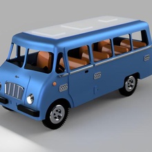 nysa n57 various city model automobile bus vintage poland car old 3d print model - Mito3D