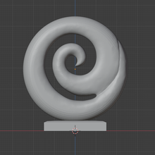 nz koru escultura Arte estatua patrón zelanda espiral 3d print model - Mito3D