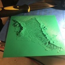 Oahu topografico Hawai Arte modelos 3d print model - Mito3D