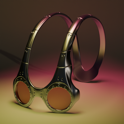 oakley inspiré lunettes soleil 3d impression modèle rayban verre mode style 3dprint imprimable rétro ancien moderne 3d print model - Mito3D