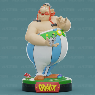 ob lix Sanat Asteriks Obelix oyuncak karikatür 3d print model - Mito3D