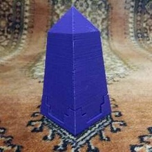 obelisk box architecture toy easy print coinbank 3d print model - Mito3D