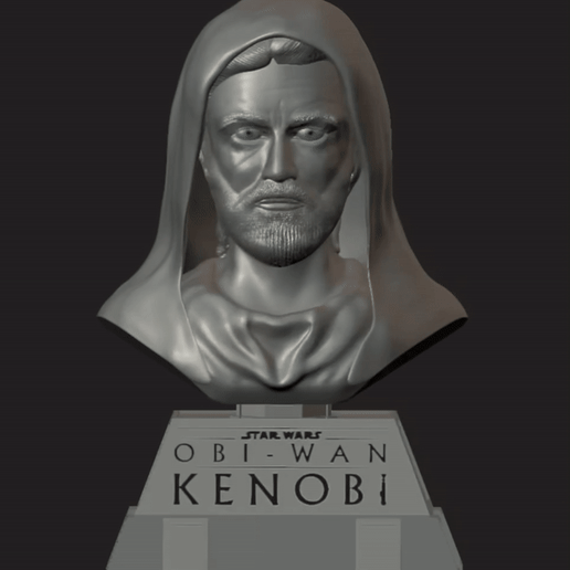 obi wan kenobi 2022 busta head star wars 3D print model - Mito3D