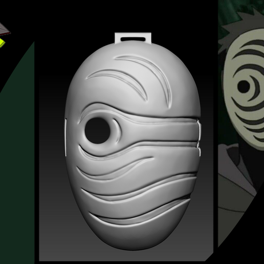 obito mask v2 - naruto anime cosplay suit 3D print model - Mito3D