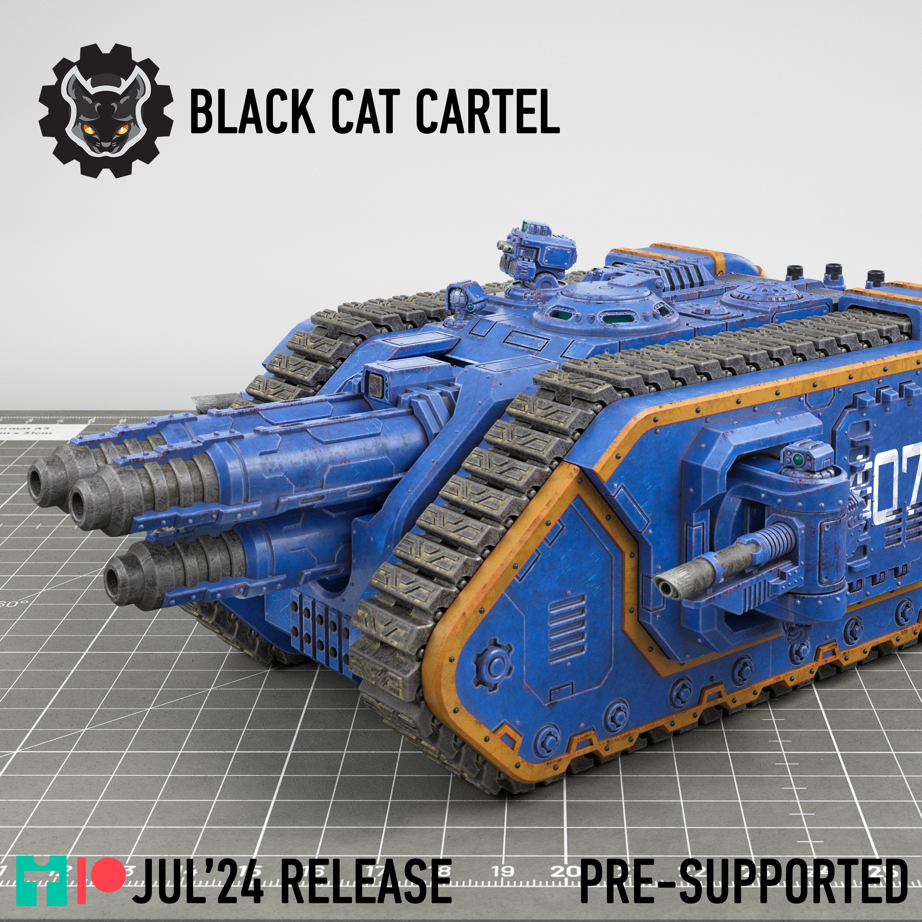 object 2407 c pesante neutrone blaster serbatoio cacciatore gioco sbarcare predone terra saccheggiatore cerbero tifone rinoceronte eresia spazio marino imperiale caos veicolo 28mm apc redmakers pellegrino rosso stationforge blackcatcartel 3D print model - Mito3D