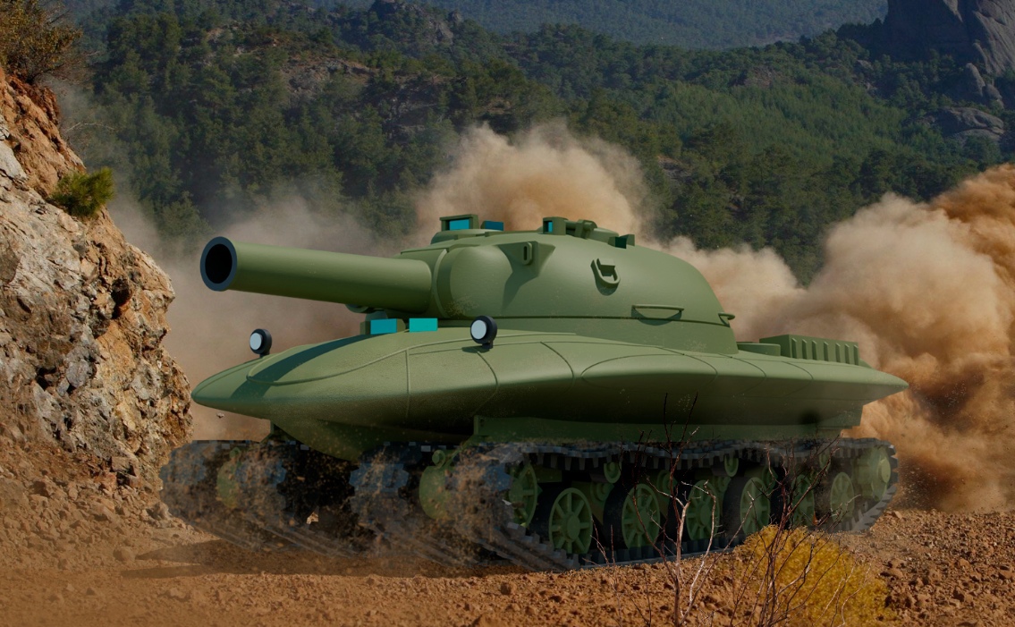nesne 279 füze tank 15mm savaş oyunları tank model minyatür savaş oyunu 15mm ağır tank Rusya füze tank ussr sovyet Birlik soğuk savaş nesne prototip 3D print model - Mito3D