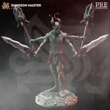 obsidian demon - tiranite game creature fantasy monster statue enemy gargoyle dnd 5e 3d print model - Mito3D