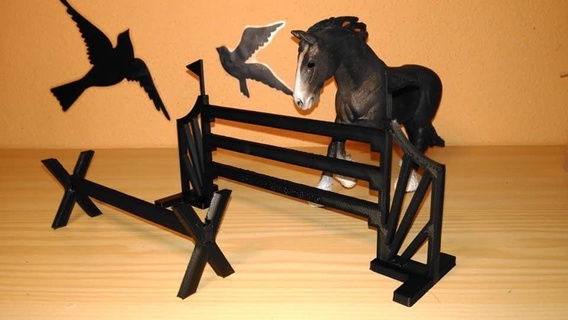 ostacoli schleich cavalli cavallo saltare giocare impostato playset 3d print model - Mito3D