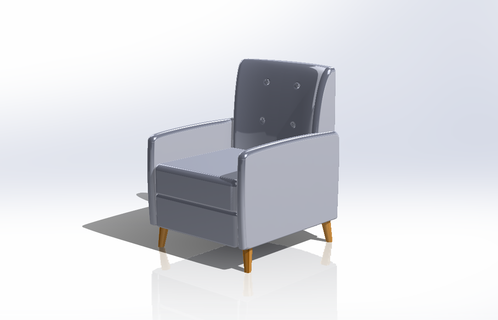occasional chair 1 12 diorama trash sofa room armchair couch home doll house 3d print model - Mito3D