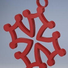 occitano cruz colgante la joyería de el occitania bling 3d print model - Mito3D