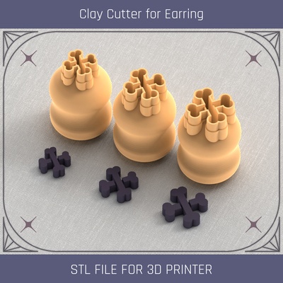 occult mini clay cutter tools earring 3d print model - Mito3D