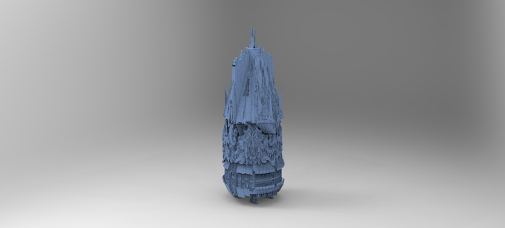 Ozean Cyberpunk atlantis tief Stadt Meister Turm 1 Schloss Trend Monument Mitte architektonisch 3d print model - Mito3D