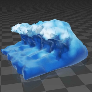 ocean wave art decor sea oceanwave welle terrain 3d print model - Mito3D
