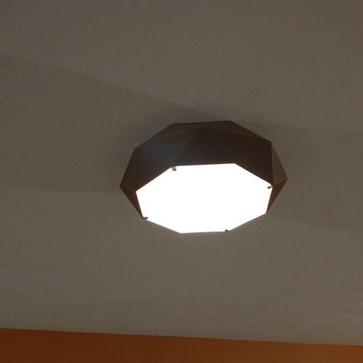 octágono techo lámpara habitación geométrico luces hogar casa 3D print model - Mito3D