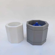 octagon pot mould flowerpot cement mold plant concrete area cylinder cube hexagon 3d print model - Mito3D