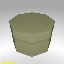 octagon shaped box piccolo casa contenitore di archiviazione gadget 3d print model - Mito3D