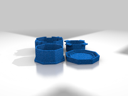 octagonal cuenco 6cm mostrador moldes silicona molde Moda accesorios 3d print model - Mito3D
