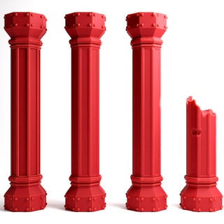octogonal gothique colonne stl miniature terrain fantaisie sci médiéval marteau guerre 40k dnd Jeu donjon dragons table jeu architecture jouet 3d print model - Mito3D