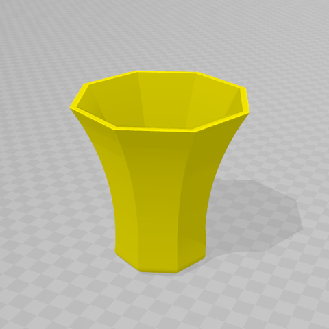 sekizgen pot ev vazo saksı sürahi 3D print model - Mito3D