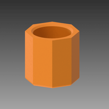 octagonal pot home flowerpot art 3d print model - Mito3D