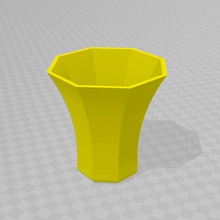 octogonal pote a casa vaso de flores jarro 3d print model - Mito3D