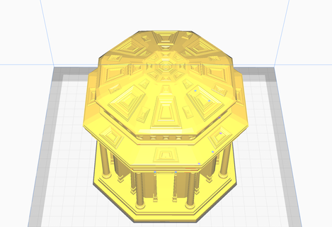 octogonal temple math art architecture monument jouet 3d print model - Mito3D