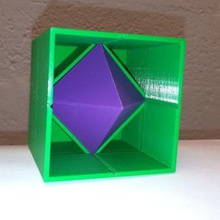 cubo octaedro hexahedron a arte da matemática platônico dupla 3d print model - Mito3D