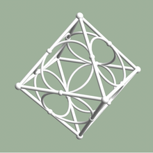 octahedron midcircles art math pyramid polyhedra polyhedron mathematics geometry dansmath 3d print model - Mito3D