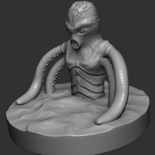 octaman art creatures retroshock retro octoman monster humanoid creature 3d print model - Mito3D