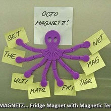 octo magnetz ultimate fridge magnet home useful unique tidy solution sd card holder refrigerator print place print-in-place practical photos photo organization organisation one piece office octopus octo-magnetz novelty note notes moving parts mothers day mother magnets magnetic kitchen household handy fun fridge-magnet freezer display animal 3d print model - Mito3D