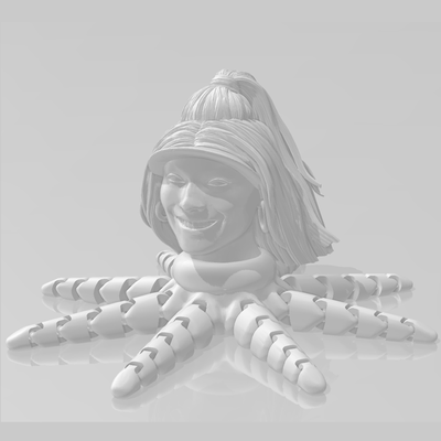 octobrebarbie cecaelia barbie octotête mode fusion tentacules charme marin style poupée jouet poulpe unique impression in endroit articulé print place créatif amusement fantaisie espiègle 3d print model - Mito3D