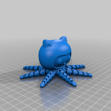octocat - solid octopus sculptures 3d print model - Mito3D