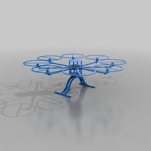 octocóptero Projeto openscad r c_vehicles 3d print model - Mito3D