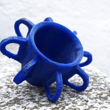 octocup espresso coffee cup eight handles home fun orca pla reprap 8 art kitchen dining 3d print model - Mito3D