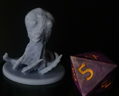 octolush miniature statue art ttrpg monstre fantaisie scifi sculpture 3d print model - Mito3D